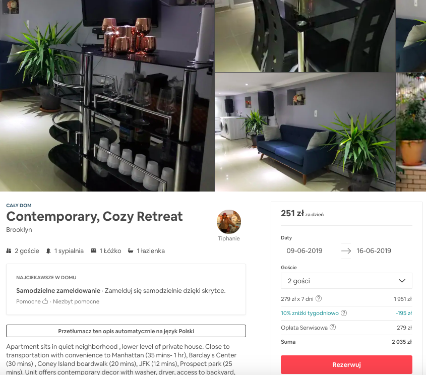 zarezerwuj apartament w nowym jorku