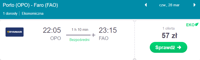 tanie loty do faro