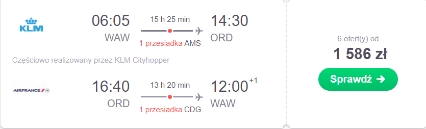 Chicacgo tanio z warszawy