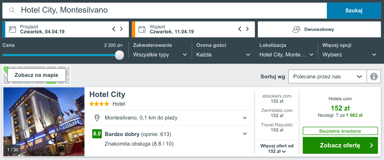 zarezerwuj hotel w pescarze