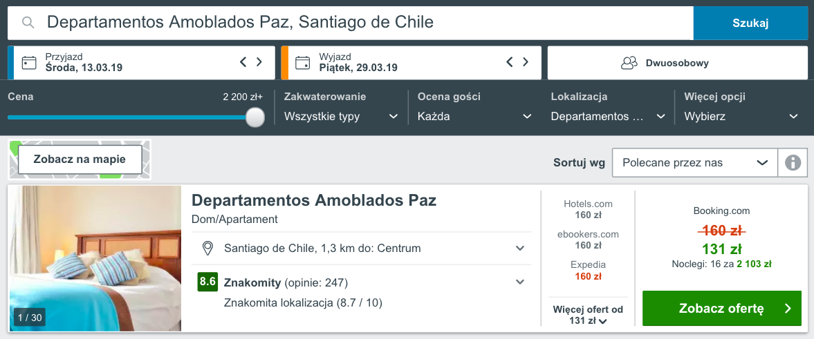 zarezerwuj hotel w chile