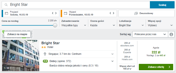 Rezerwacja obiektu