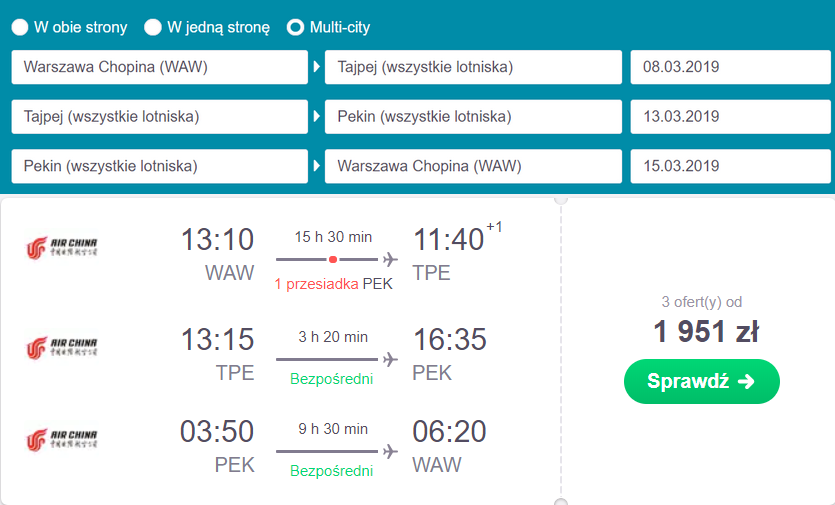 tajwan i pekin w jednej podróży