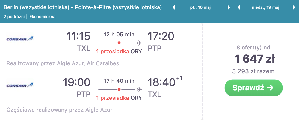zarezerwuj loty na gwadelupe