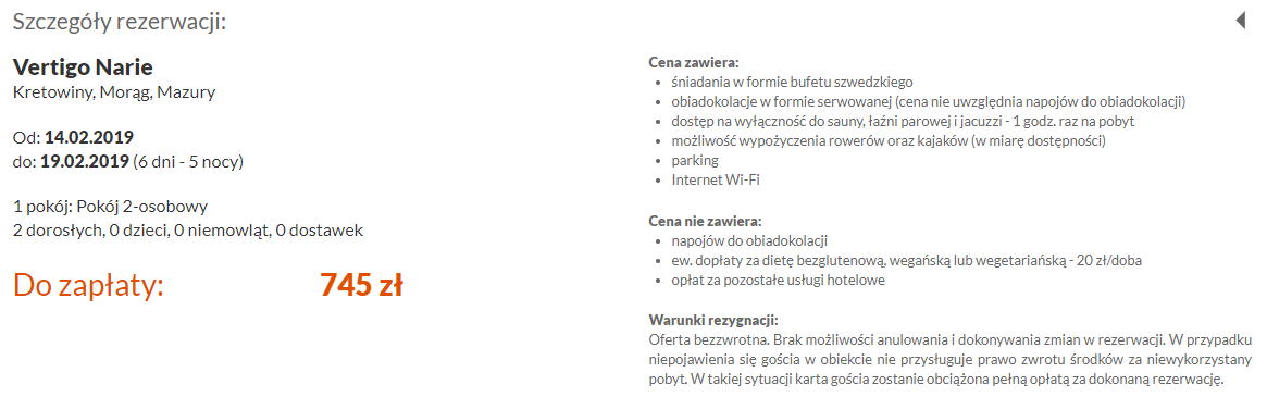 Rezerwacja noclegów