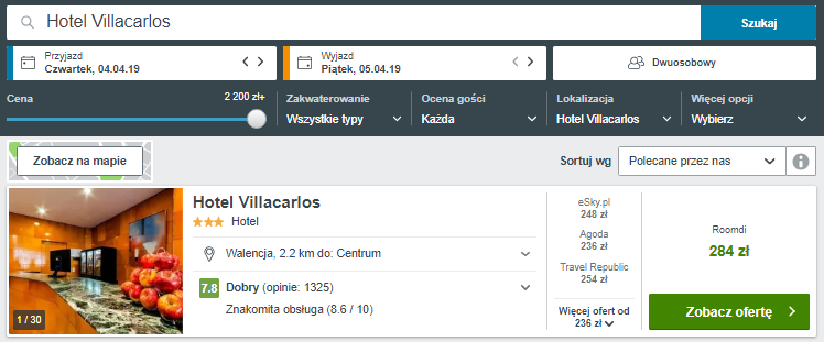 Rezerwacja hotelu
