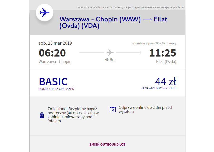 loty nad morze czerwone