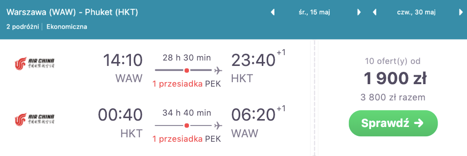 zarezerwuj loty na phuket