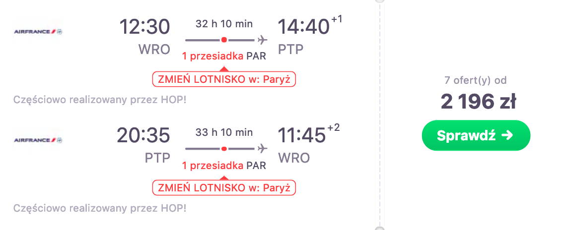 zarezerwuj loty na karaiby