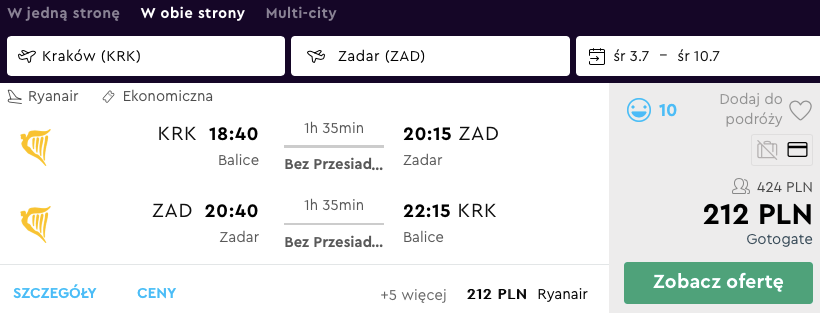 zadar na wakacje