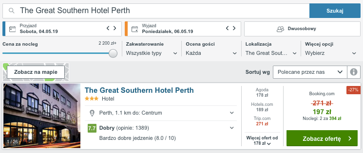 hotel w perth