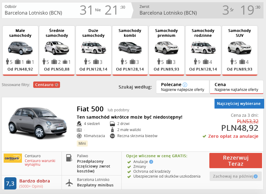 bcn auto centauro