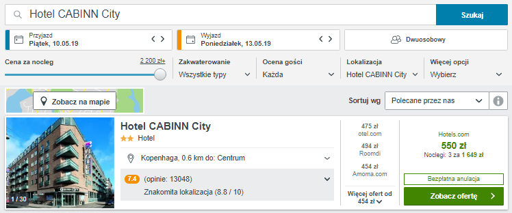 Rezerwacja hotelu