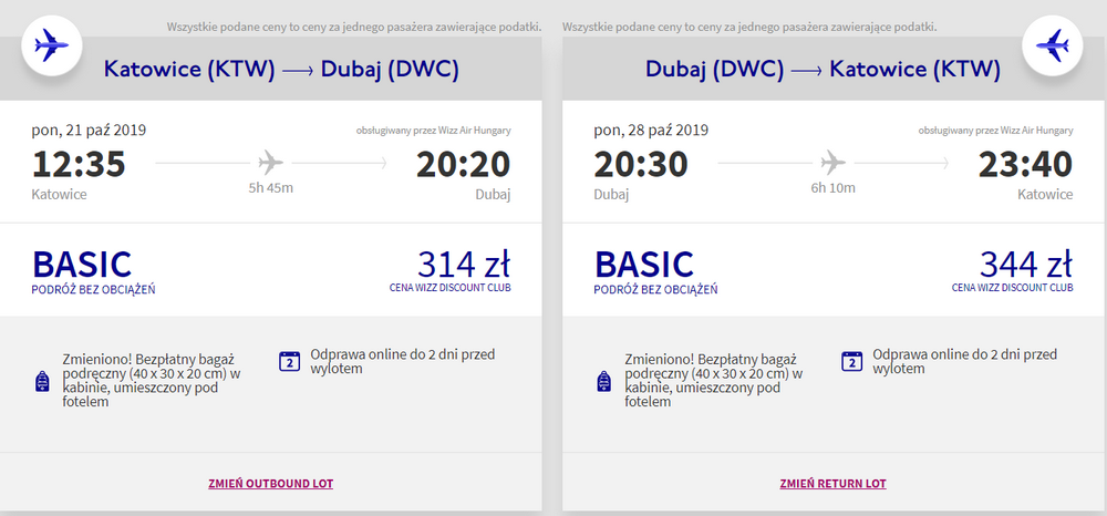 loty do dubaju