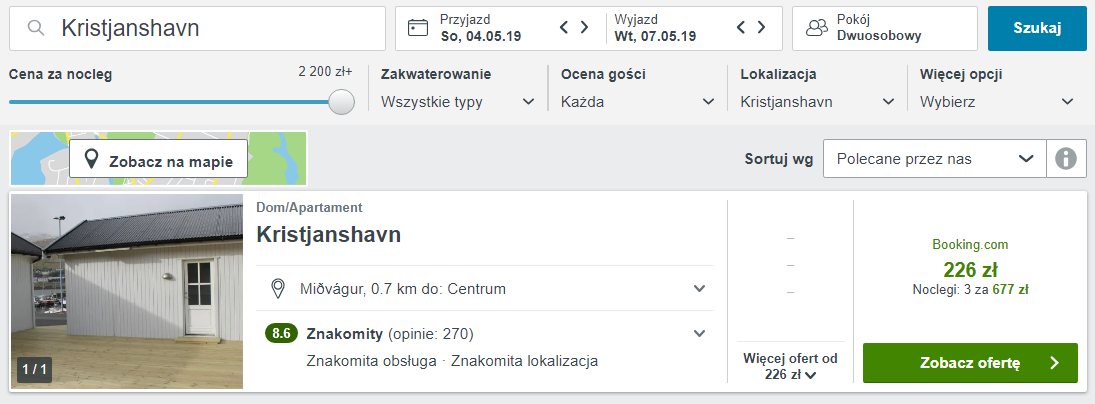 Wyspy Owcze noclegi