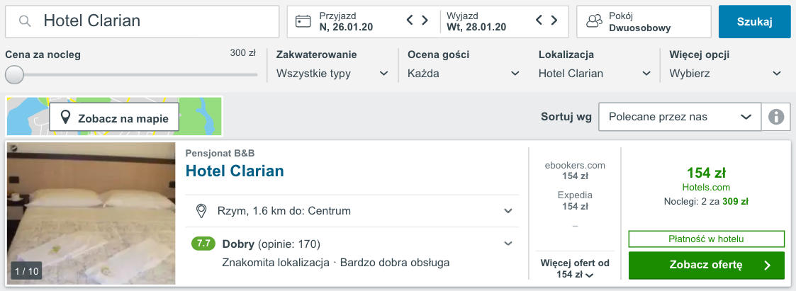 zarezerwuj hotel w rzymie