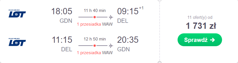 delhi z gdańska