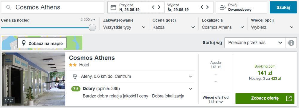 ateny noclegi