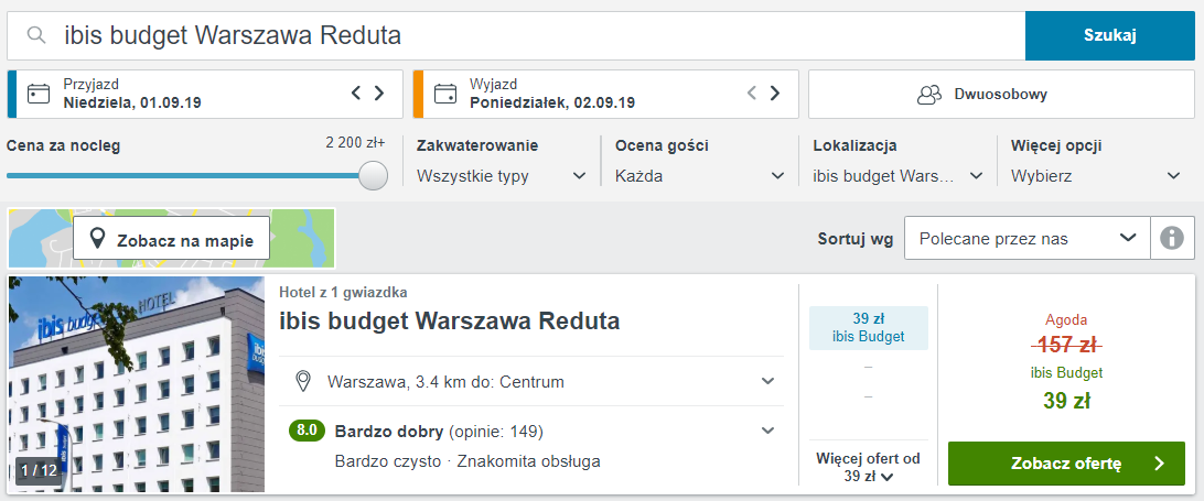 Rezerwacja noclegów