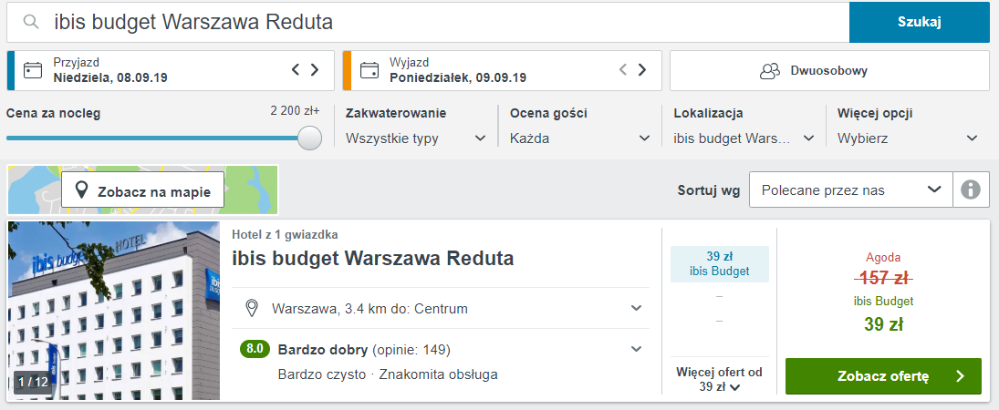 Rezerwacja noclegów