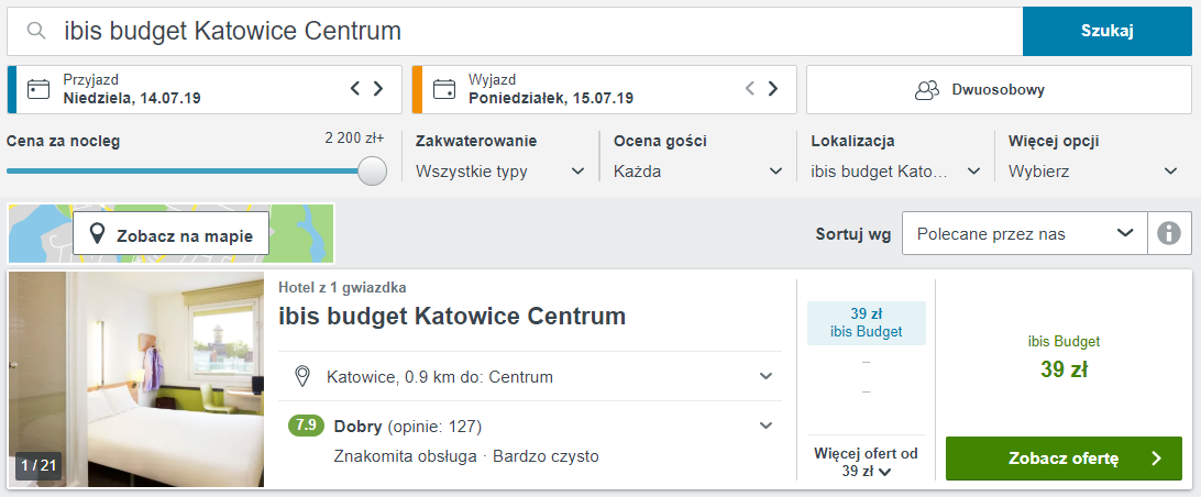 Rezerwacja noclegów