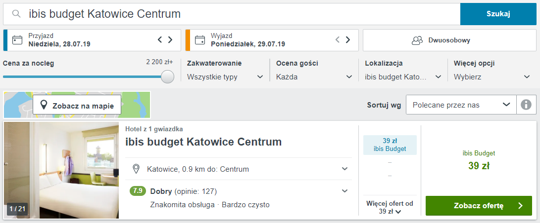 Rezerwacja noclegów