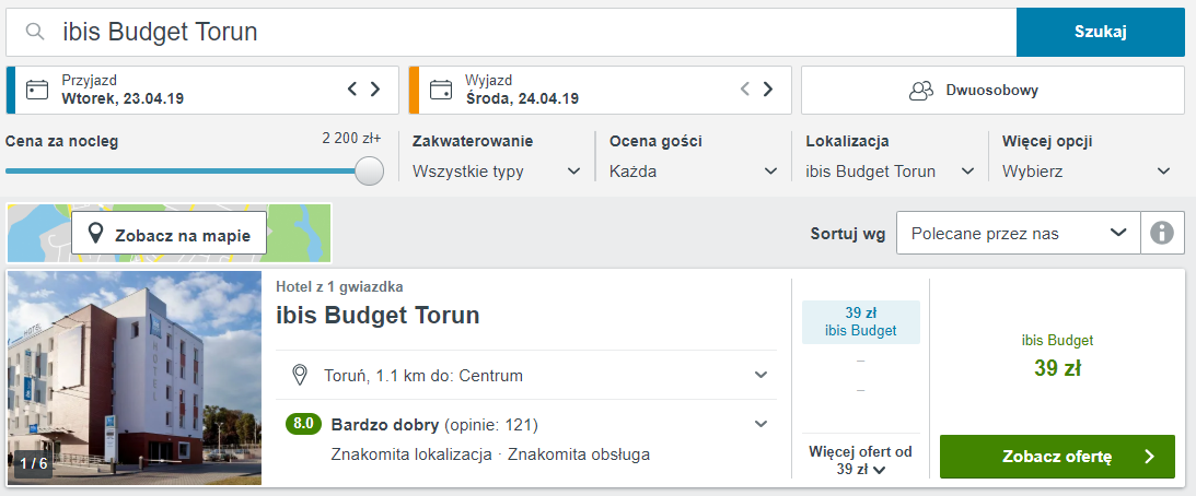 Rezerwacja noclegów
