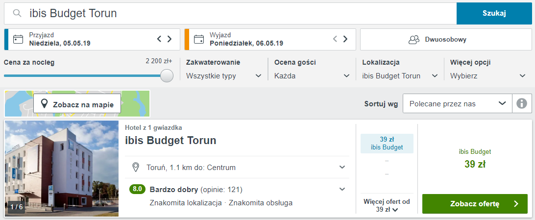 Rezerwacja noclegów