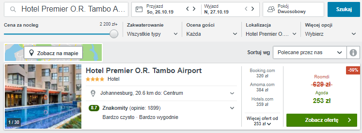 Rezerwacja hotelu