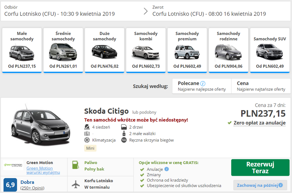 korfu auto