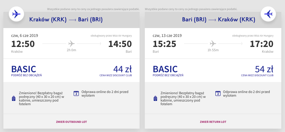 bari za 98pln