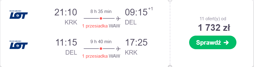 delhi z krakowa