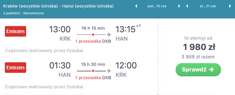 zarezerwuj loty do hanoi