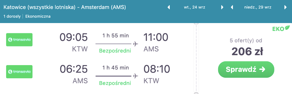 zarezerwuj loty do amsterdamu