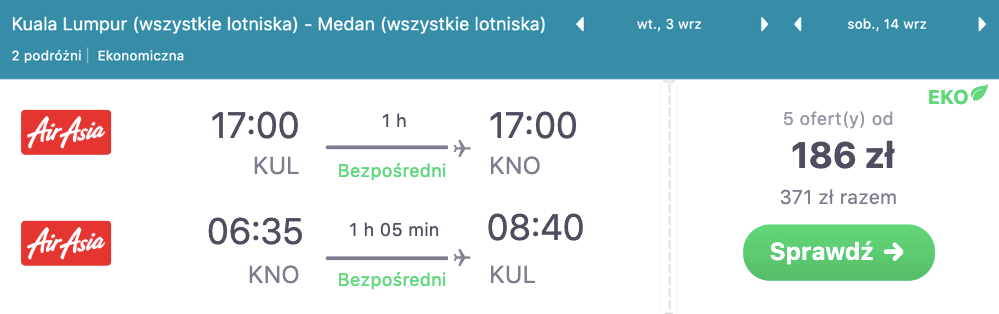 zarezerwuj loty na sumare