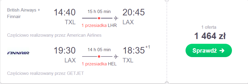 los angeles majówka
