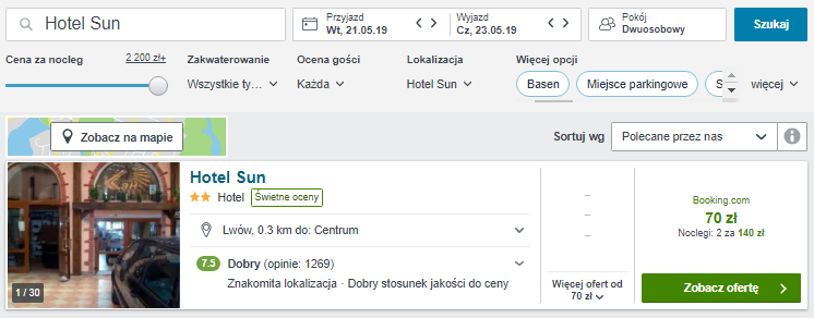 Rezerwacja hotelu