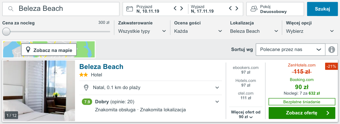 zarezerwuj hotel w natal