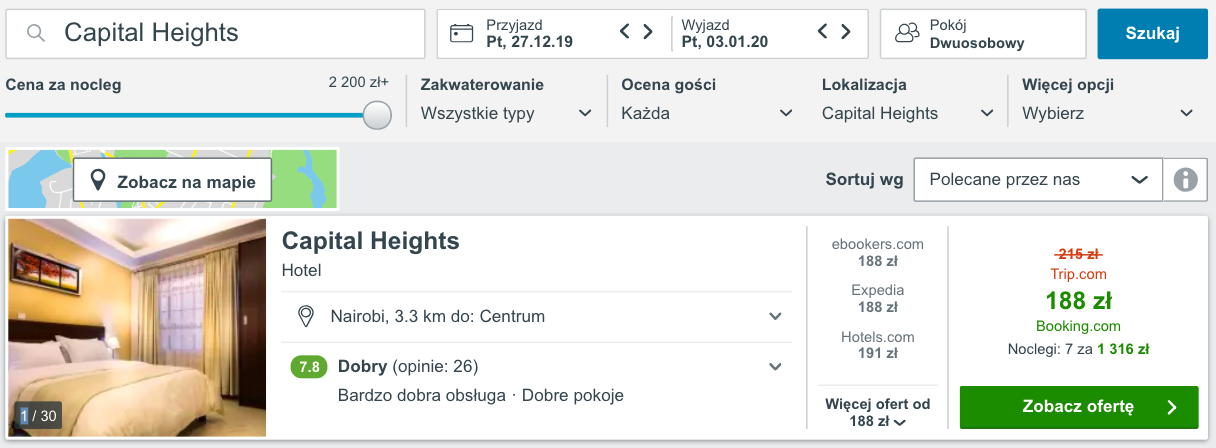 zarezerwuj hotel w nairobi