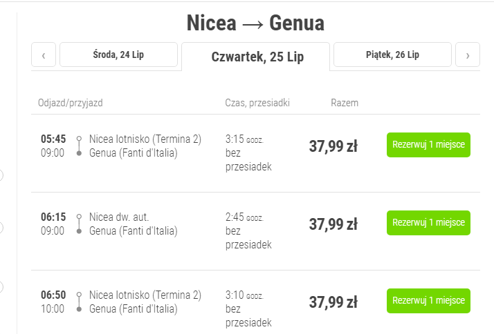 Rezerwacja przejazdów