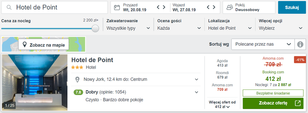noclegi w nowym jorku