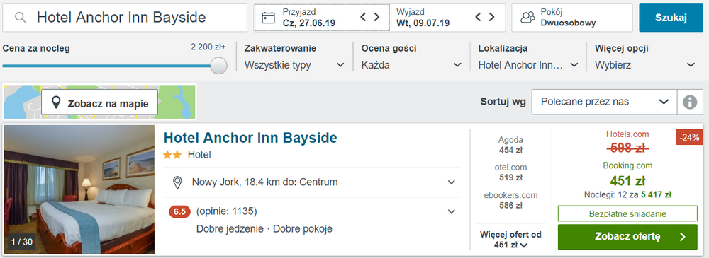 nowy jork noclegi