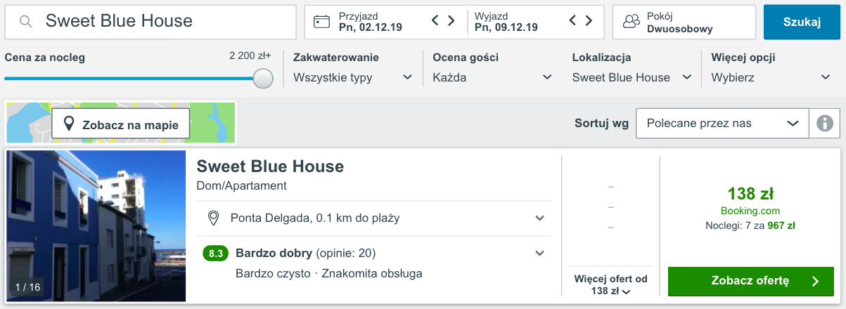 zarezerwuj hotel na azorach