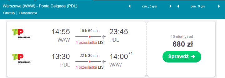 Portugalia loty
