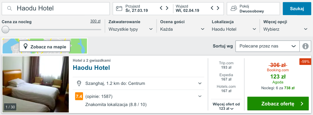 zarezerwuj hotel w szanghaju