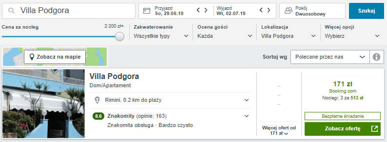 Rezerwacja hotelu