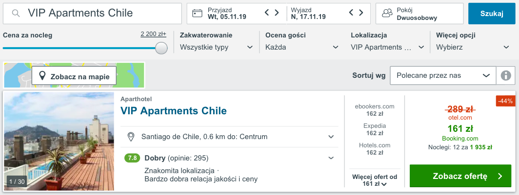 zarezerwuj hotel w chile