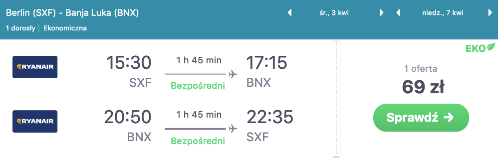 zarezerwuj loty do bosni