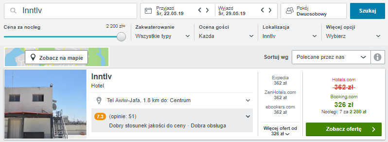 Rezerwacja hotelu