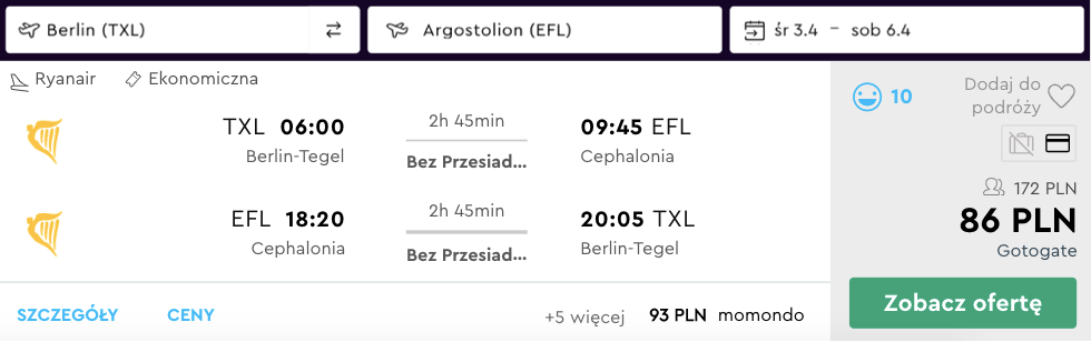 zarezerwuj loty do grecji